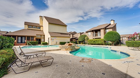 Swimming Pool With Sparkling Water at Woodland Hills, Texas